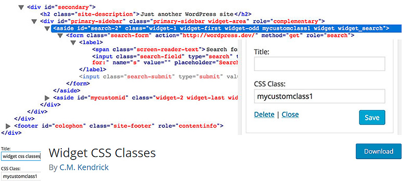 widgetclass free wordpress CSS plugins