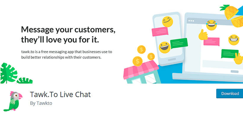 twak free wordpress live chat plugin