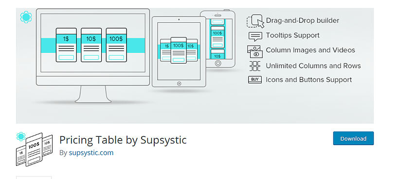 WordPress pricing table plugins