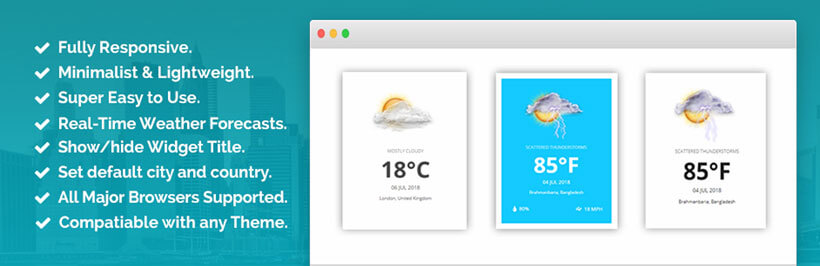 shaped-plugin free wordpress weather widget