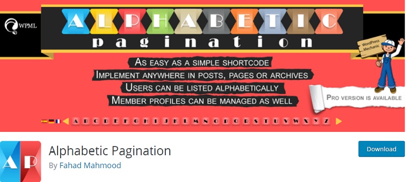 alphabetic pagination wordpress pagination plugins