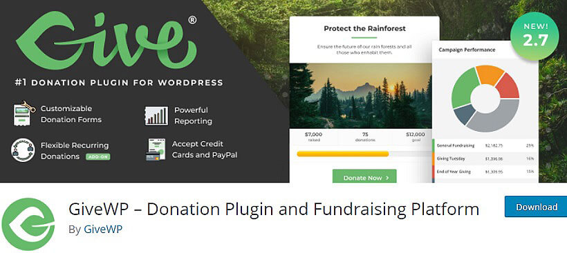 givewp wordpress donation plugins