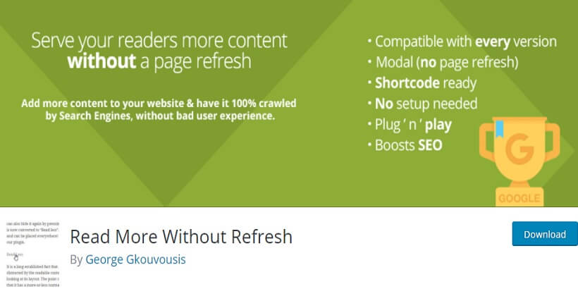 without refresh wordpress read more plugins