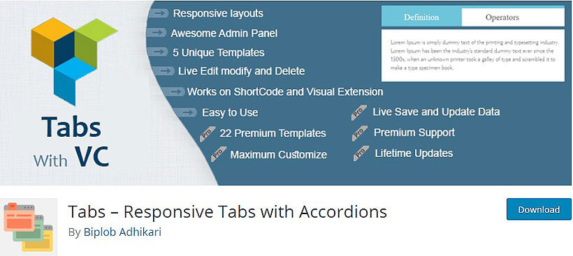 tabs responsive