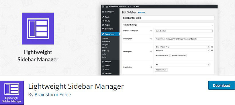 lightweight sidebar wordpress sidebar plugins