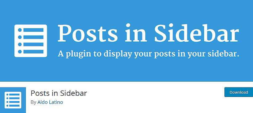posts in sidebar