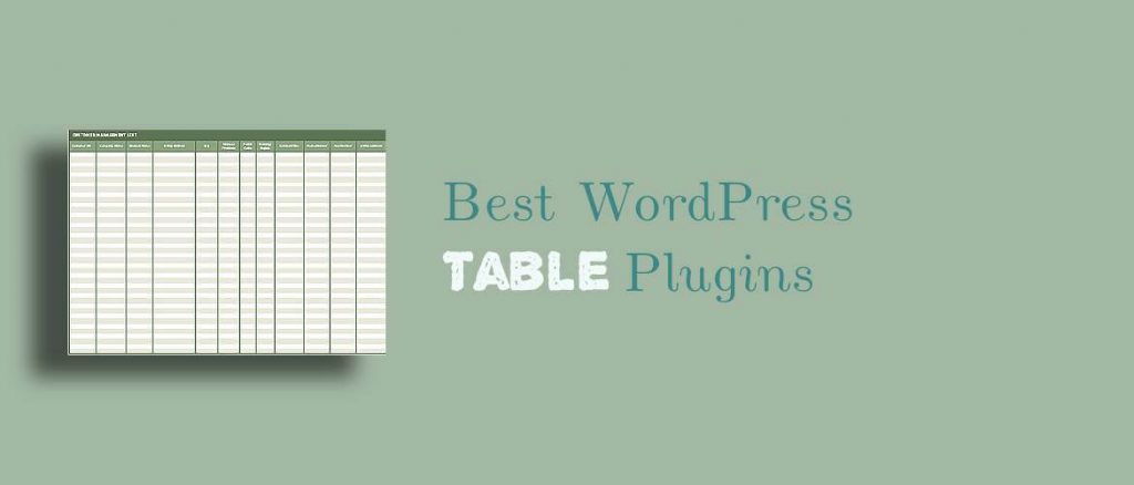 Best WordPress Table Plugins