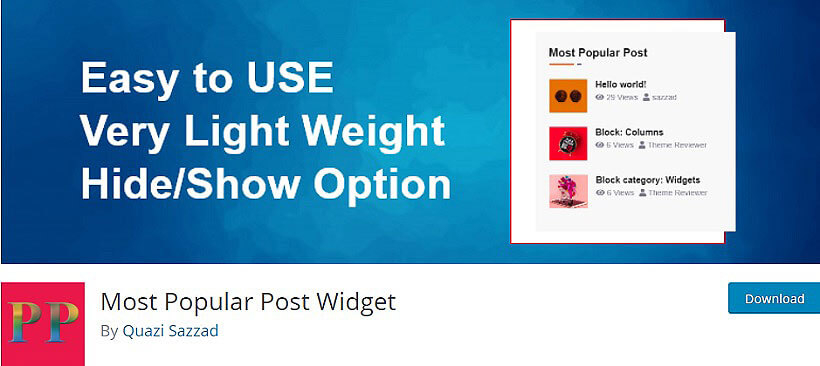 popular post widget