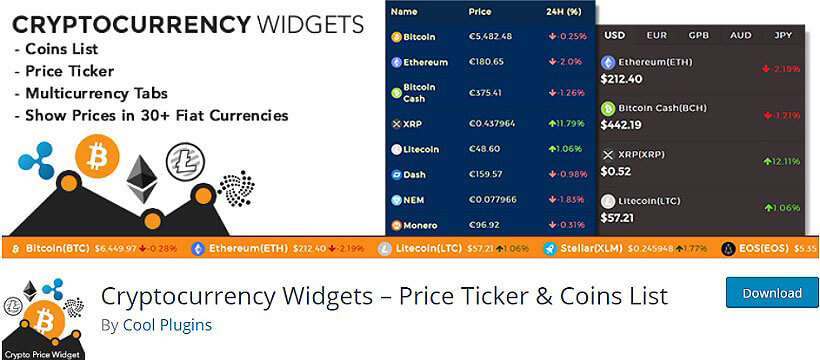 cryptocurrency widgets