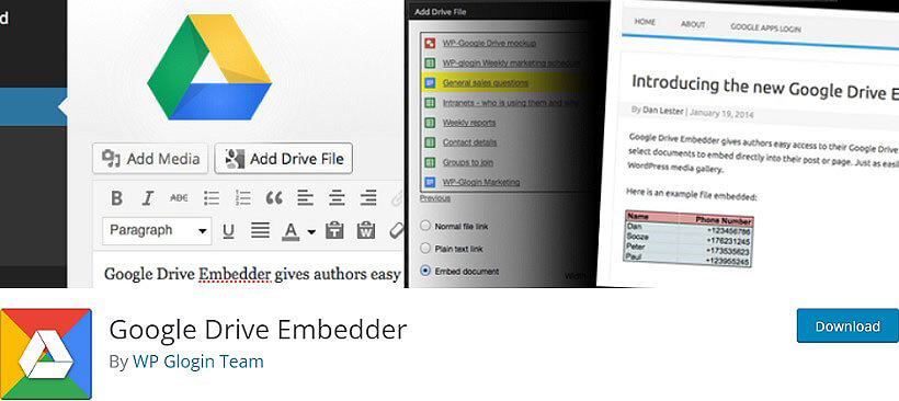 google drive embedder