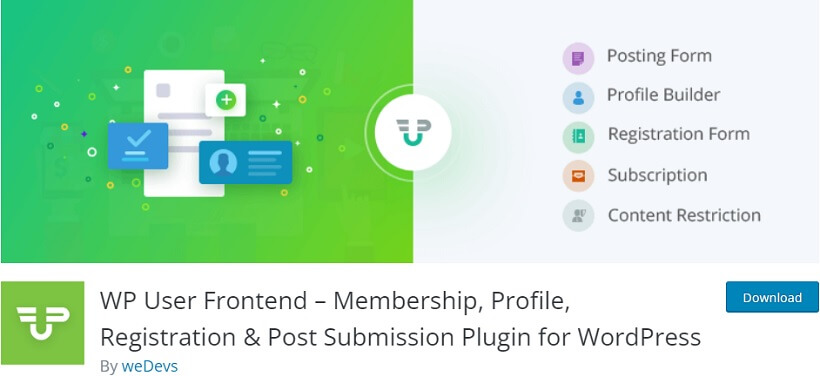wp user frontend