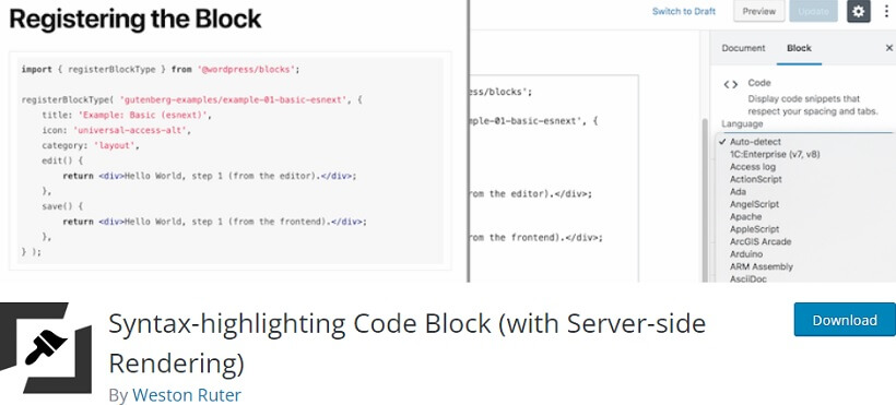 syntax highlighting