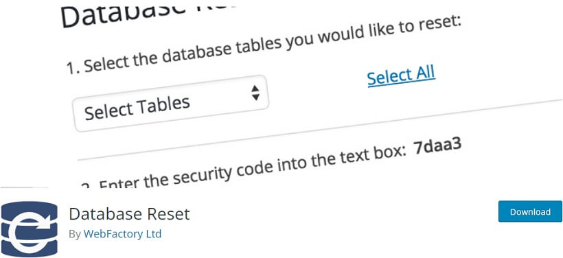 database reset