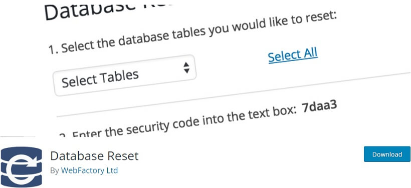 database reset