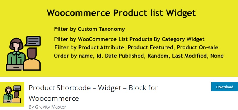 product shortcode